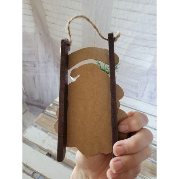 Santa sled toboggan Xmas ornament decor tree home - Picture 3 of 7